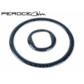 FIAT 500 Steering Wheel Center Trim Pieces (2) by Feroce - Carbon Fiber